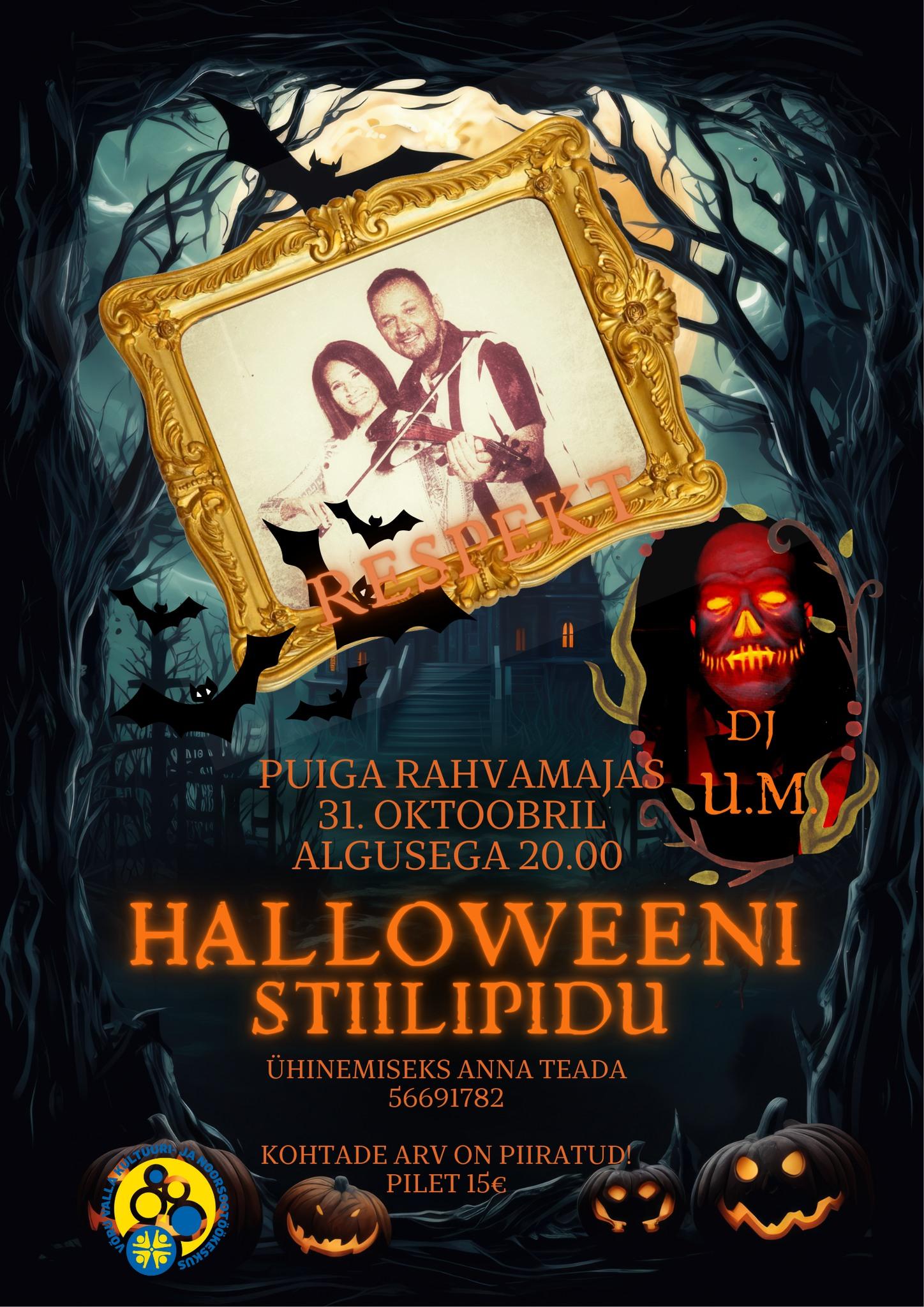 Halloweeni stiilipidu ansambliga Respekt Puiga rahvamajas pilt