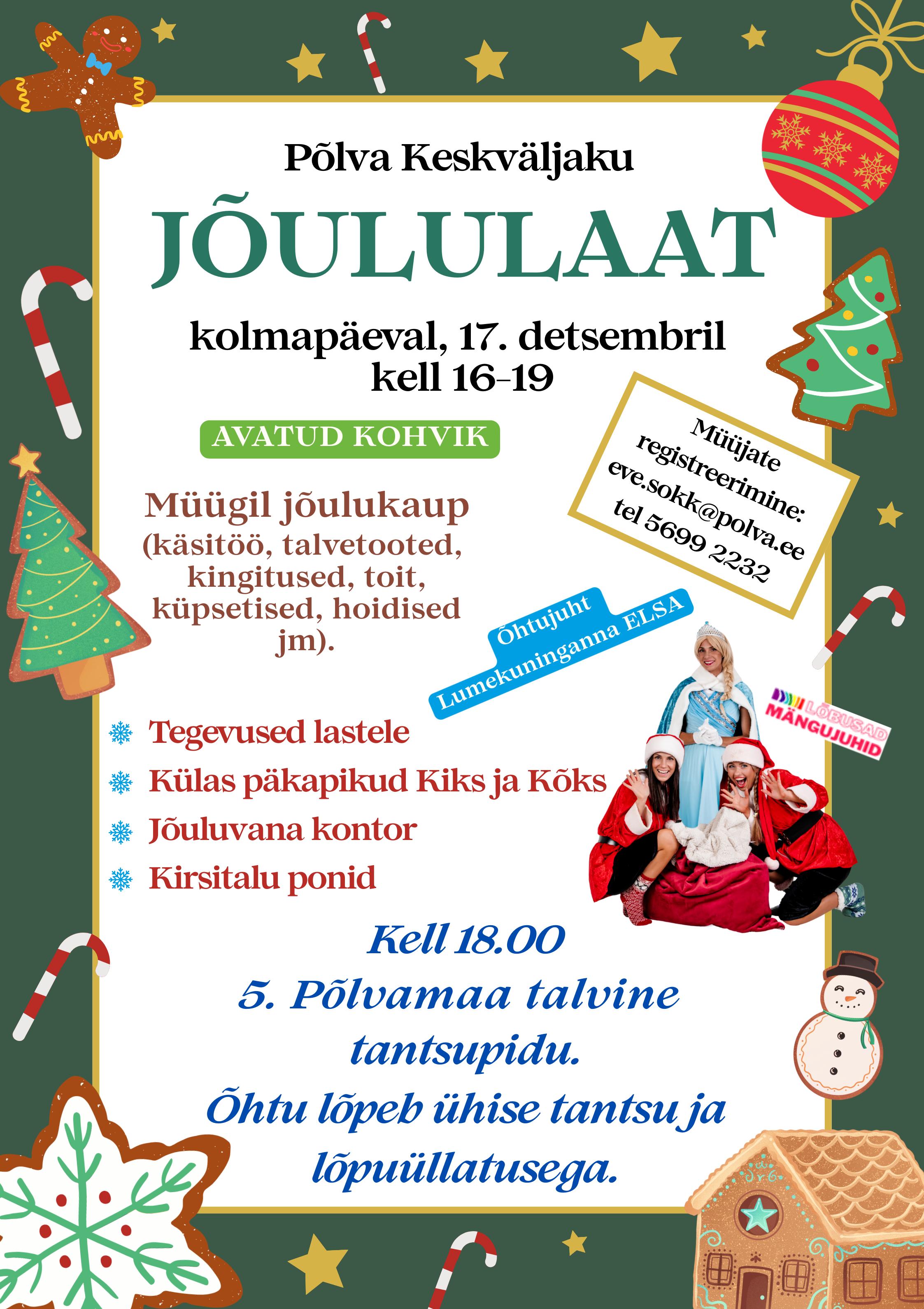 JÕULULAAT  PÕLVA  KESKVÄLJAKUL