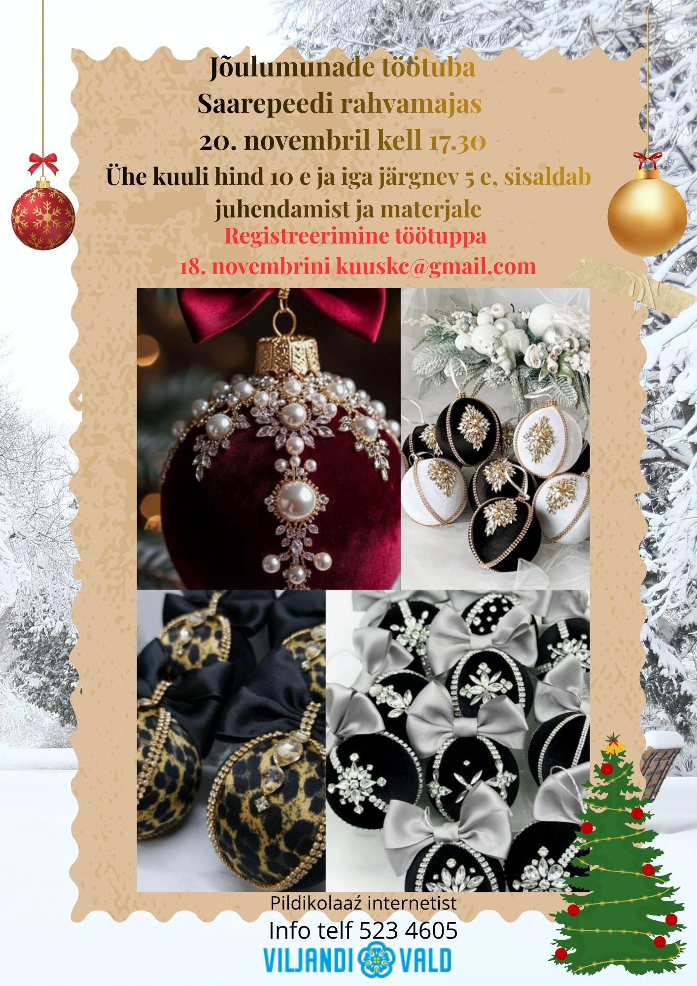 Jõulumunade valmistamise töötuba