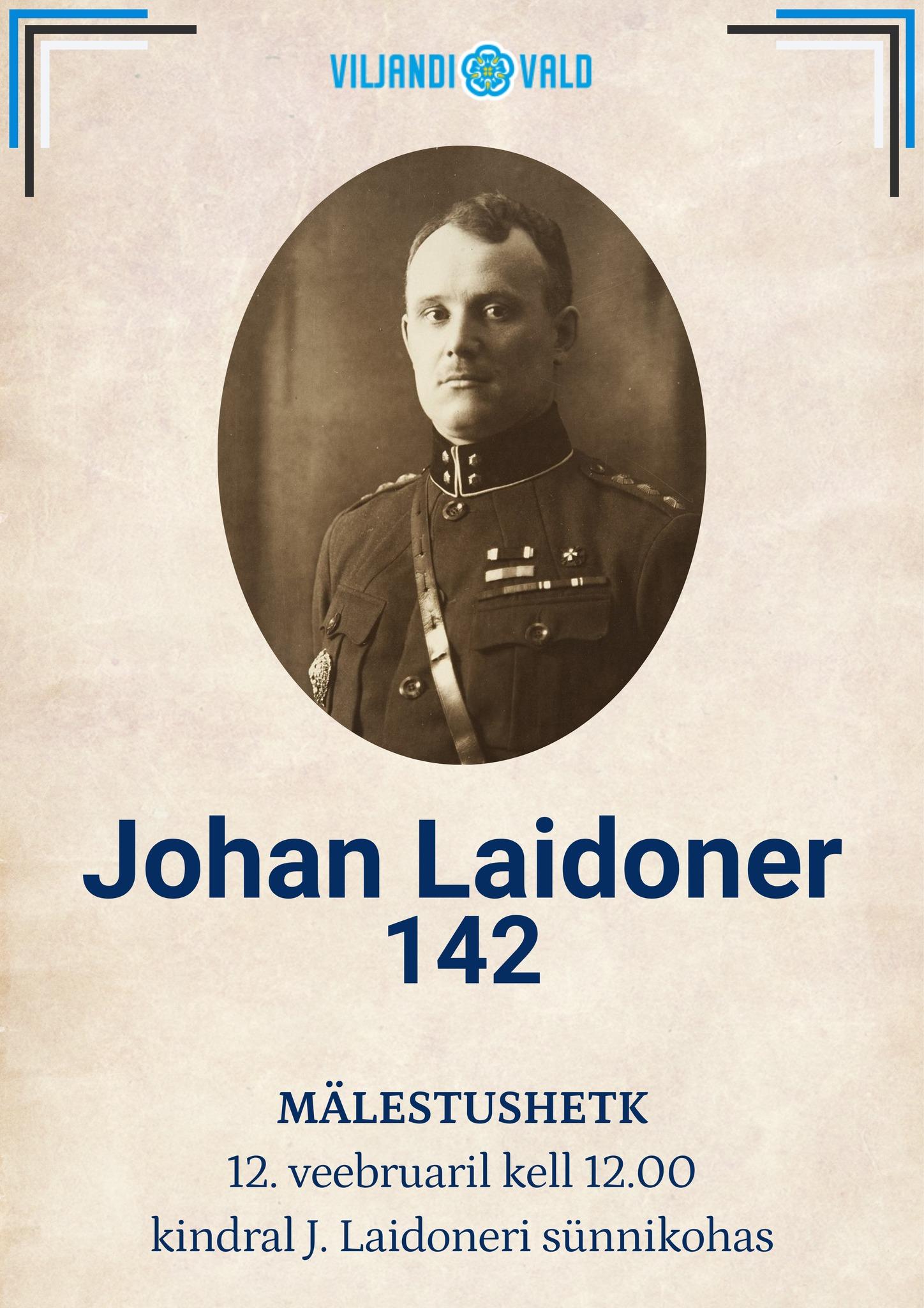 Kindral Johan Laidoneri 142. sünniaastapäeva tähistamine