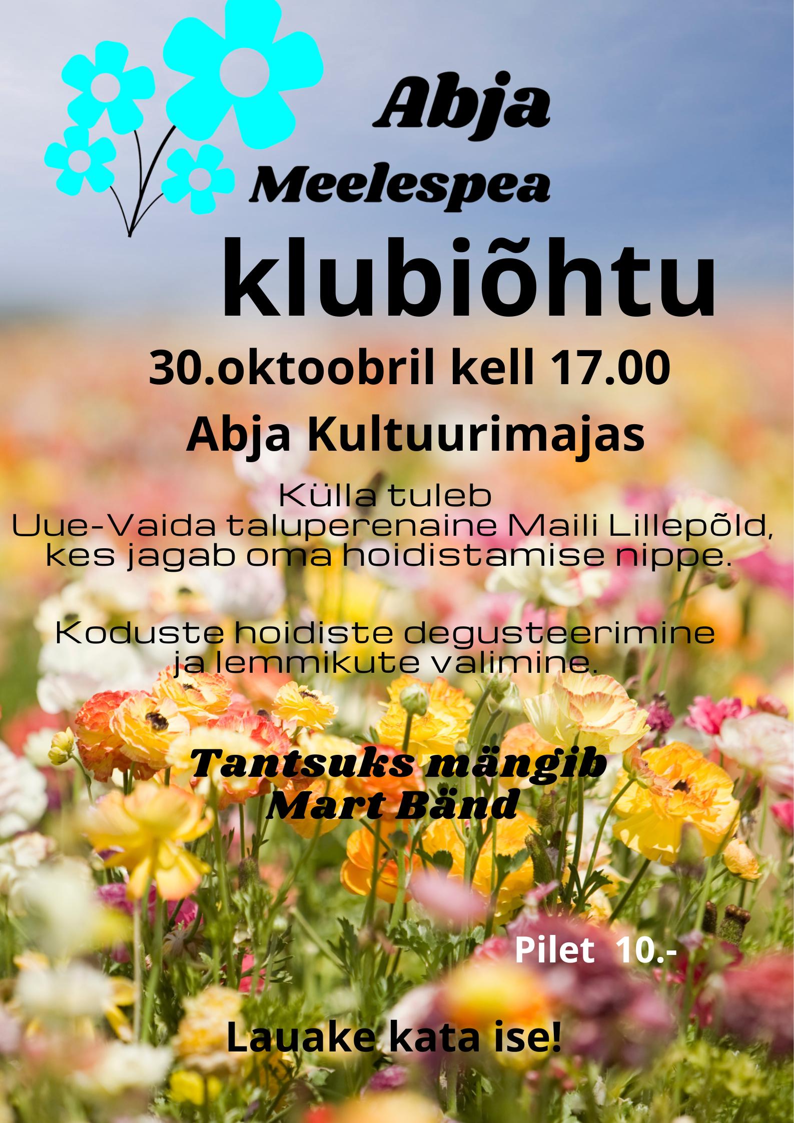 Klubi Meelespea peoõhtu