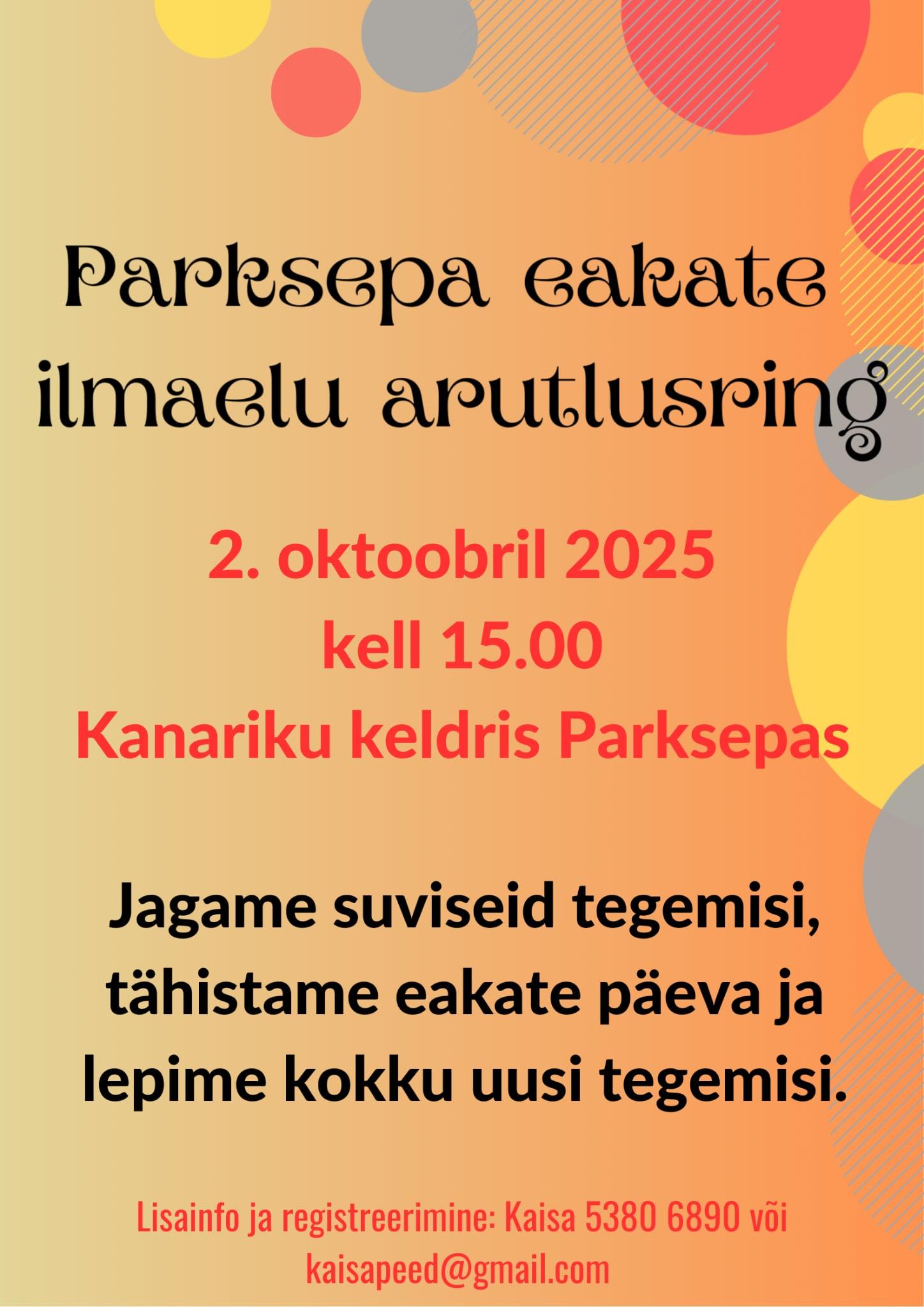 Parksepa eakate ilmaelu arutlusring pilt