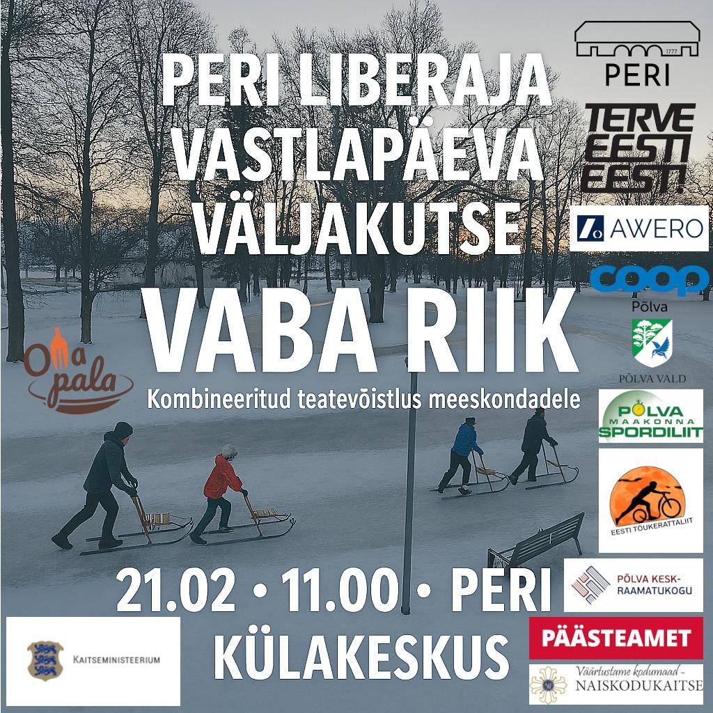 PERI VASTLAPÄEVA väljakutse  “VABA RIIK”