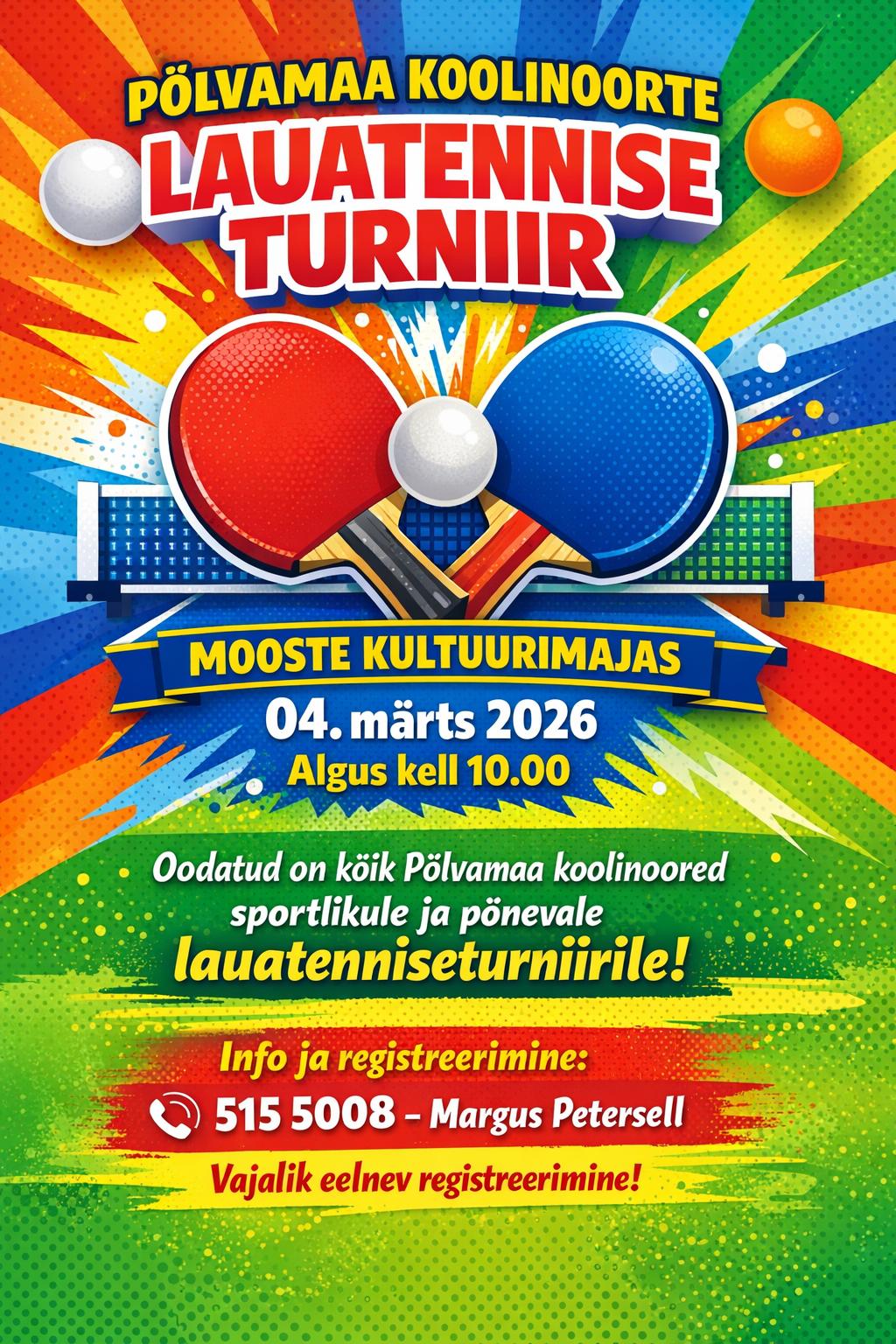 Põlvamaa koolinoorte lauatenniseturniir