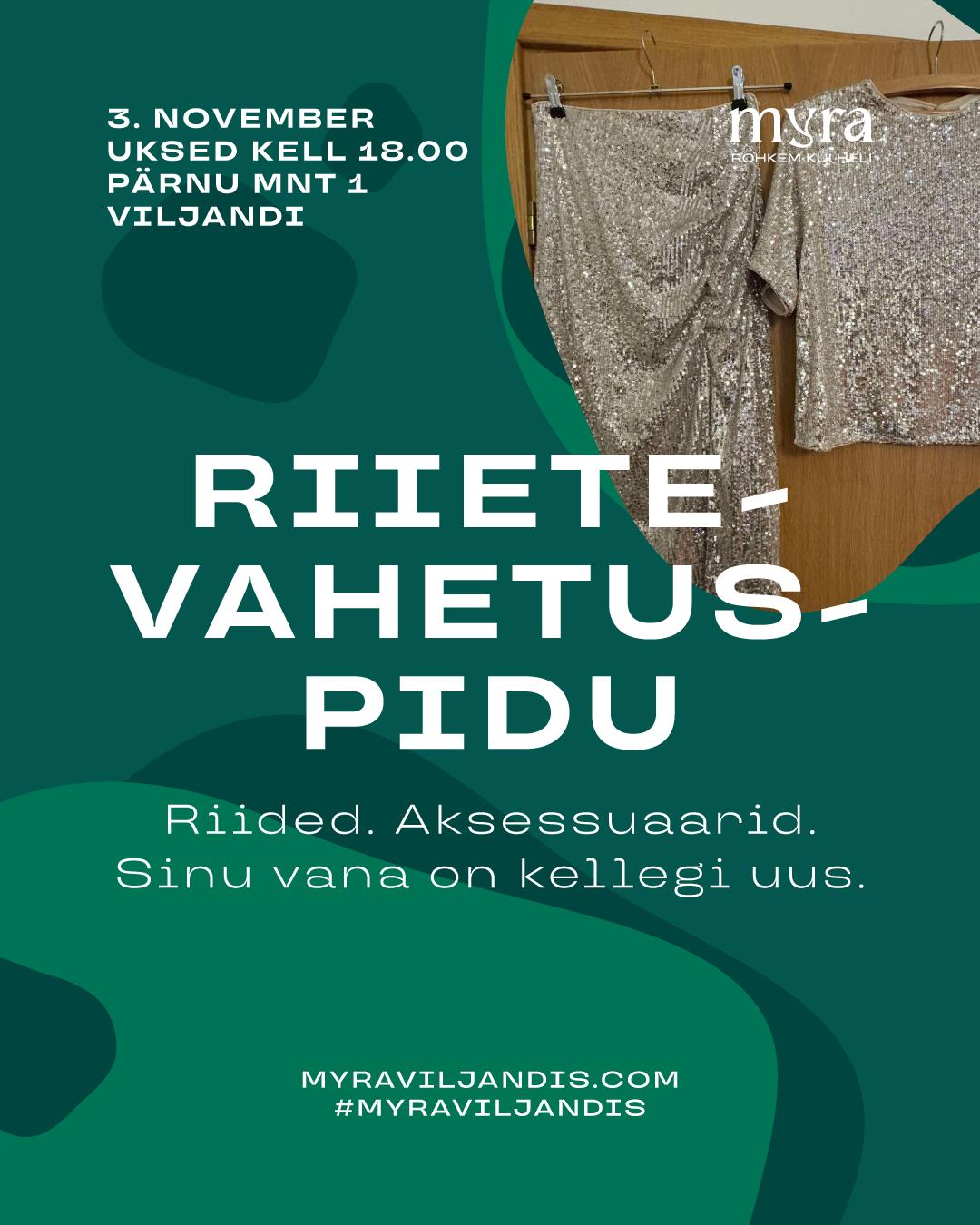 Riietevahetuspidu I 3. november I Viljandi