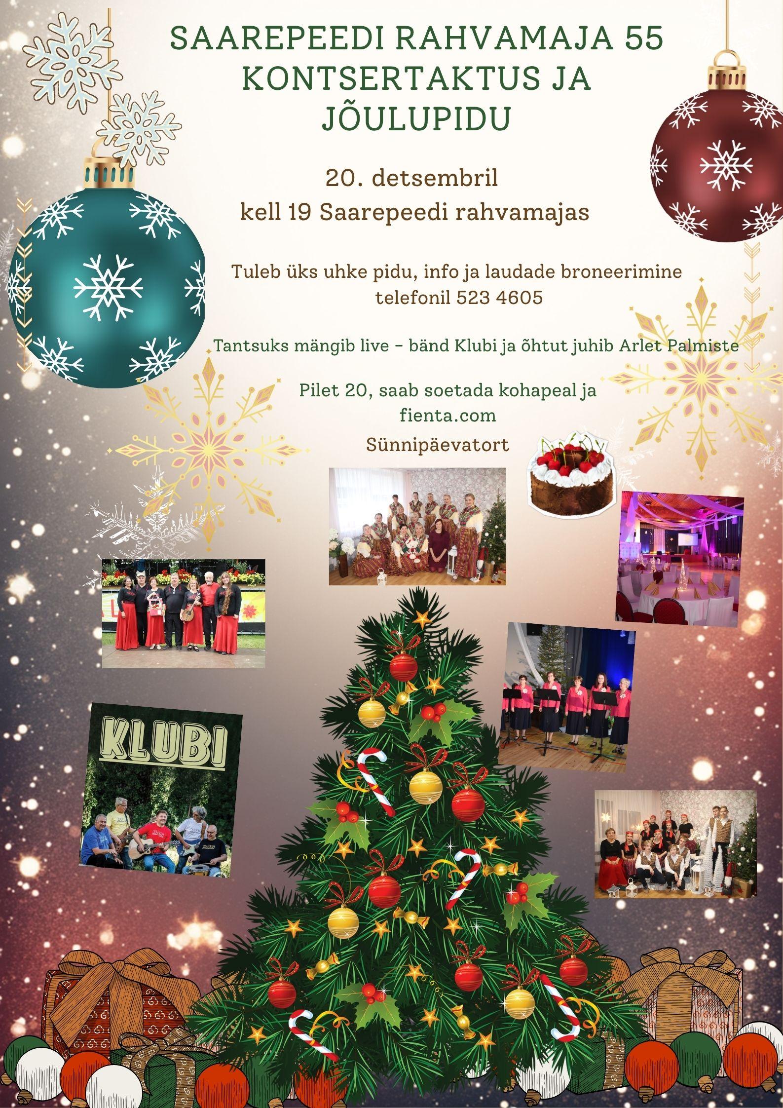 Saarepeedi rahvamaja 55 ja jõulupidu