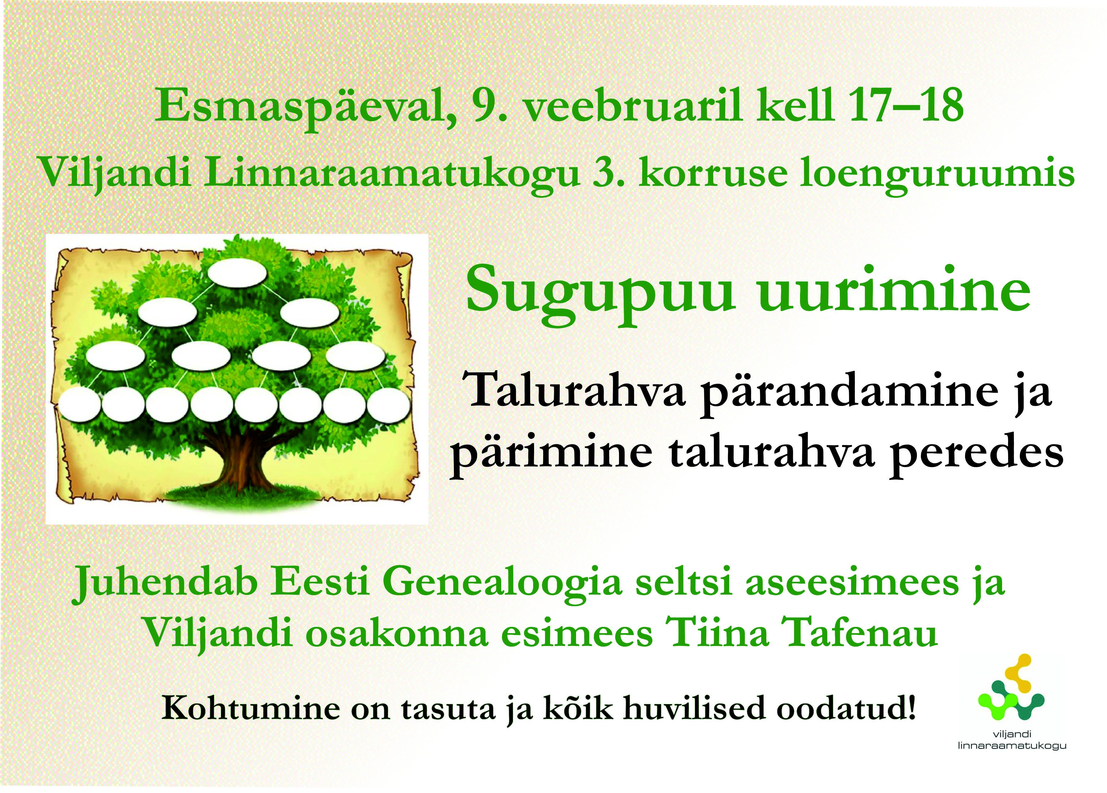 Sugupuu uurimine: talurahva pärandamine ja pärimine talurahva peredes